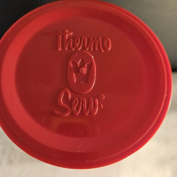 Vtg Red White and Blue Rocket Shape Thermo-Serv Thermos Y2K Made in USA - Picture 4 of 7